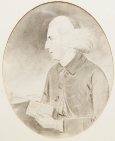 English School, 18th/19th century, A half length profile of a gentleman, oval watercolour and pencil, 20 x 16cm